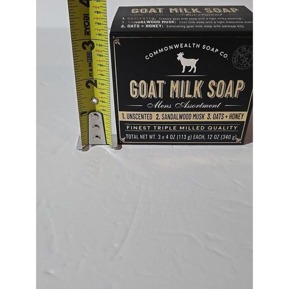 Goat Milk Soap Pack Of 3 Commonwealth Soap Co. Finest Triple Milled Quality Mens - Picture 9 of 11